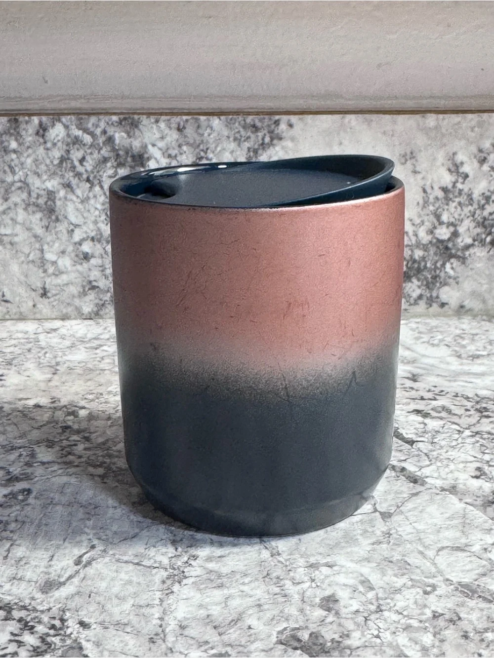 Starbucks Rose Gold Charcoal Ombre 8oz Ceramic Travel Mug
